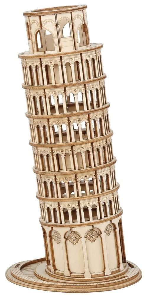 Puzzle 3D z drewna Krzywa Wieża Robotime